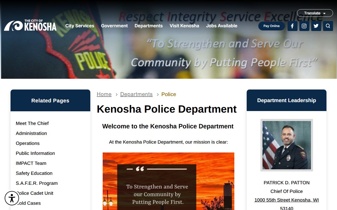 Kenosha Public Records police department