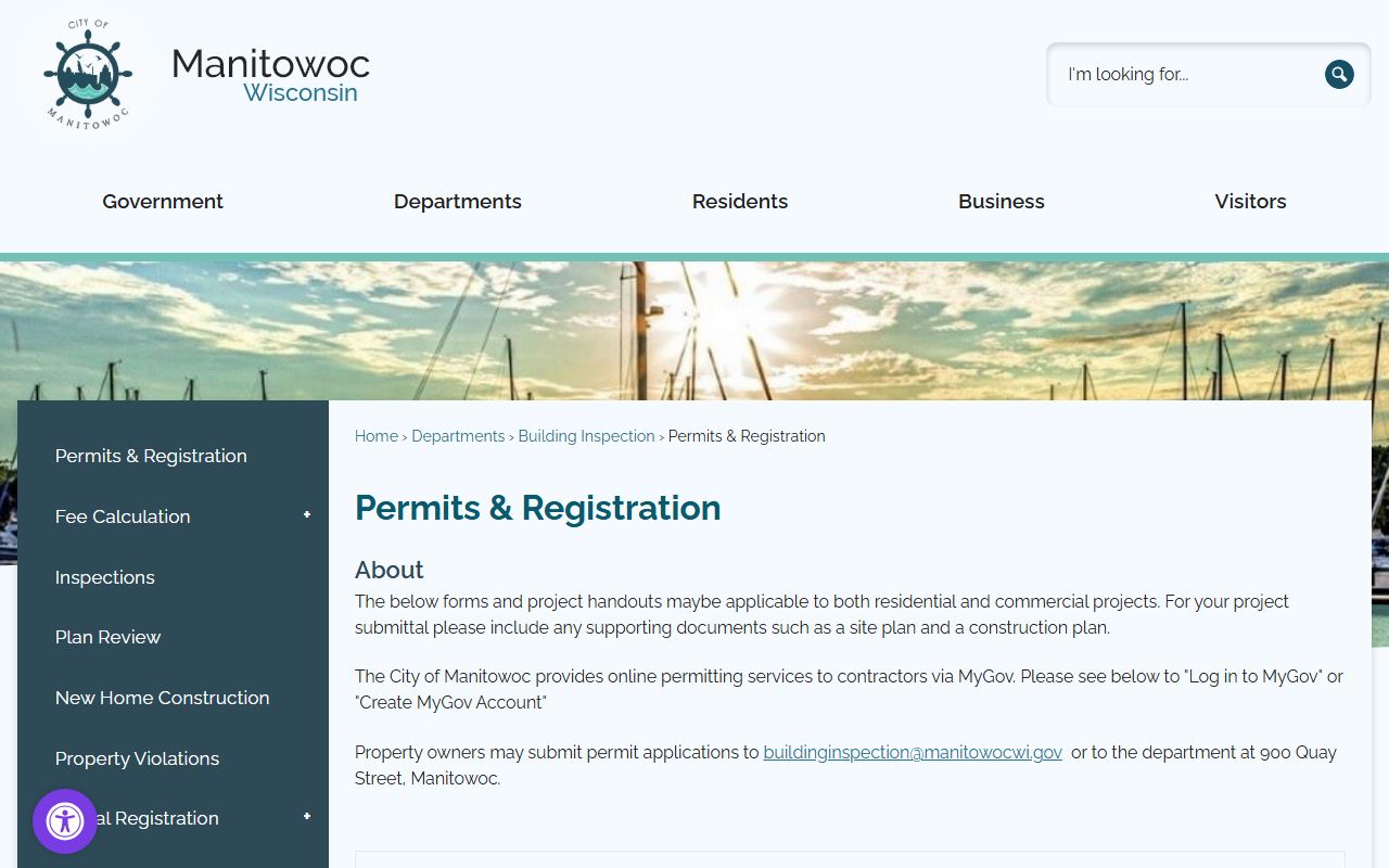 Manitowoc Public Records building permits