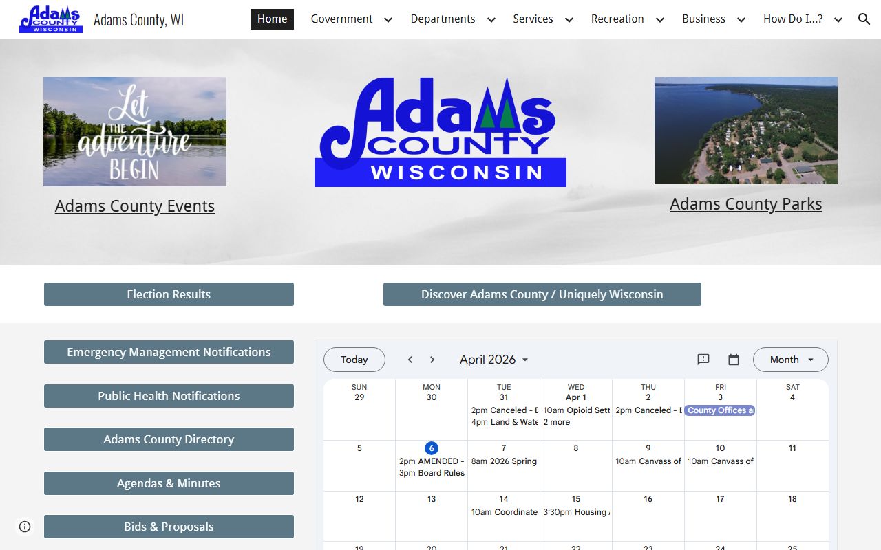 Adams County Public Records official website