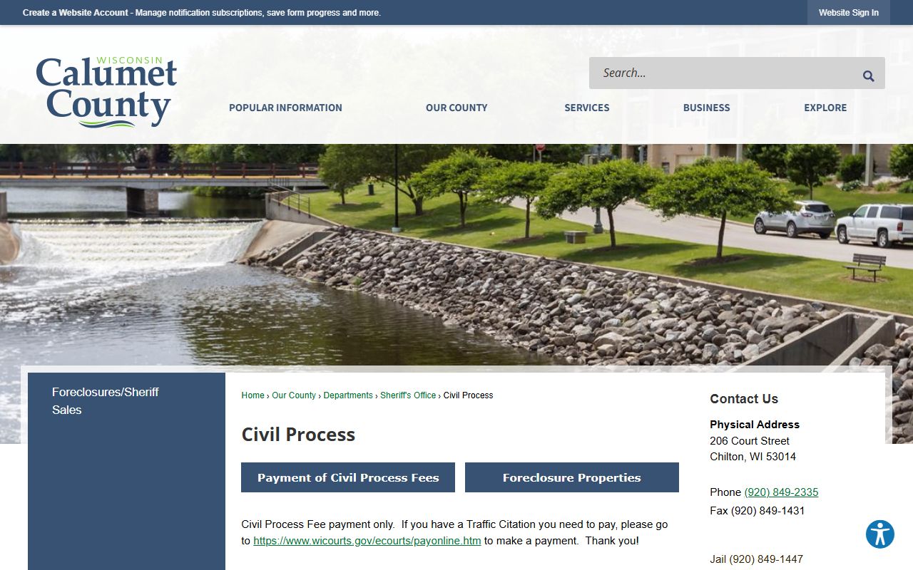 Calumet County Public Records clerk of circuit court