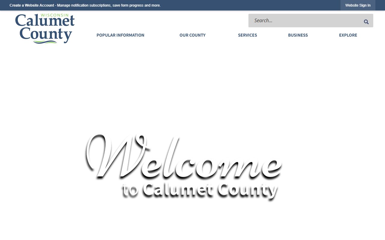 Calumet County Public Records official website