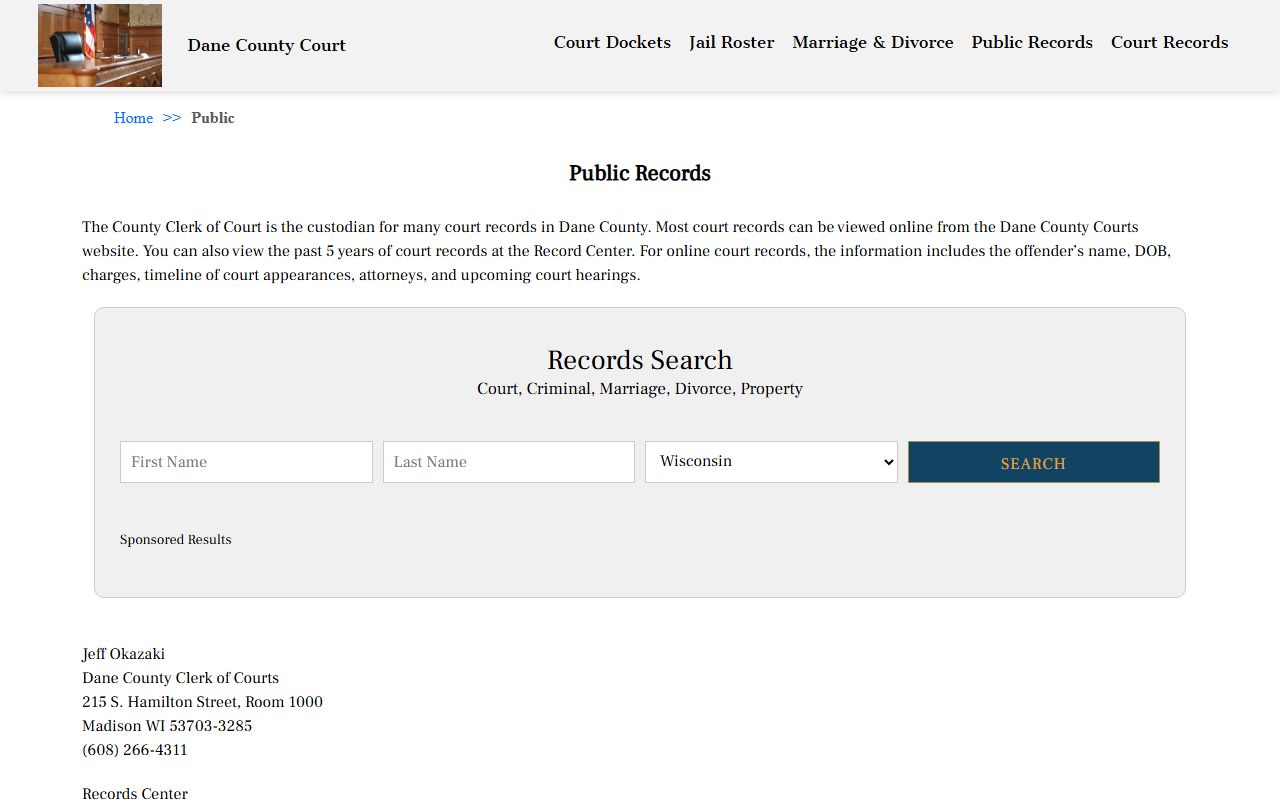 Dane County Public Records portal