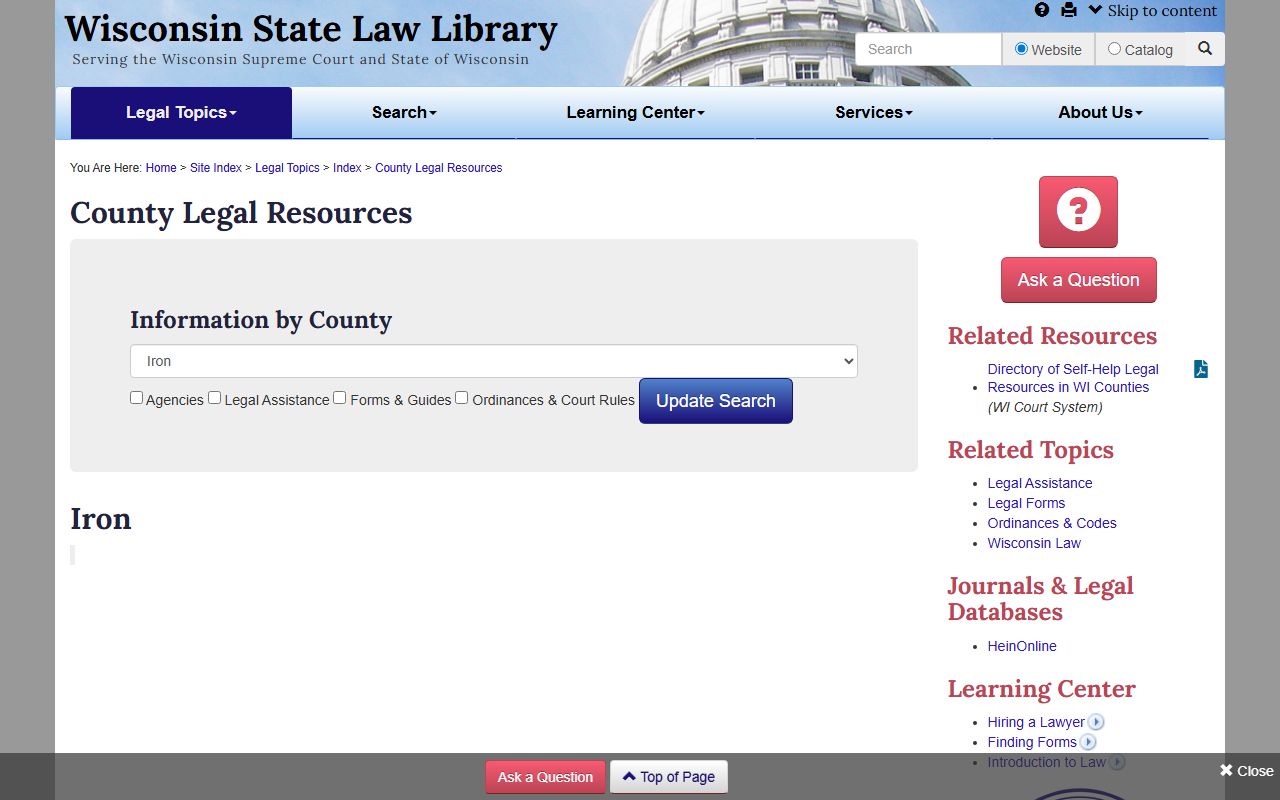 Iron County Public Records legal resources
