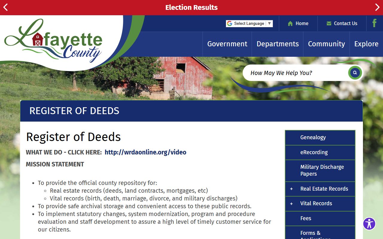 Lafayette County Public Records register of deeds