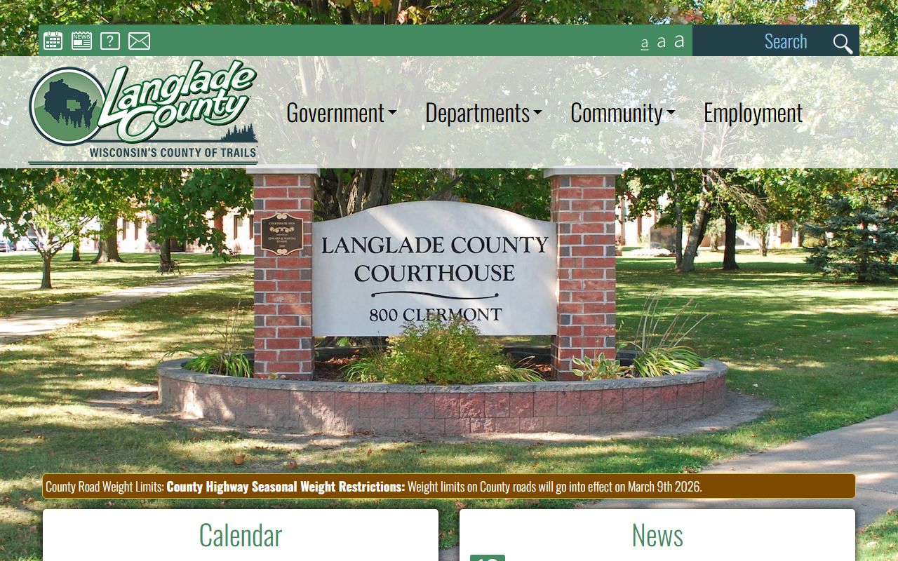 Langlade County Public Records official website