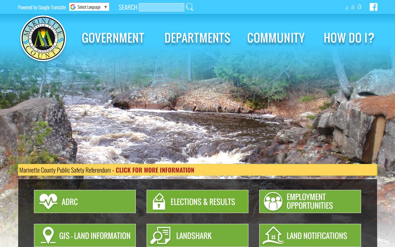 Marinette County Public Records official website