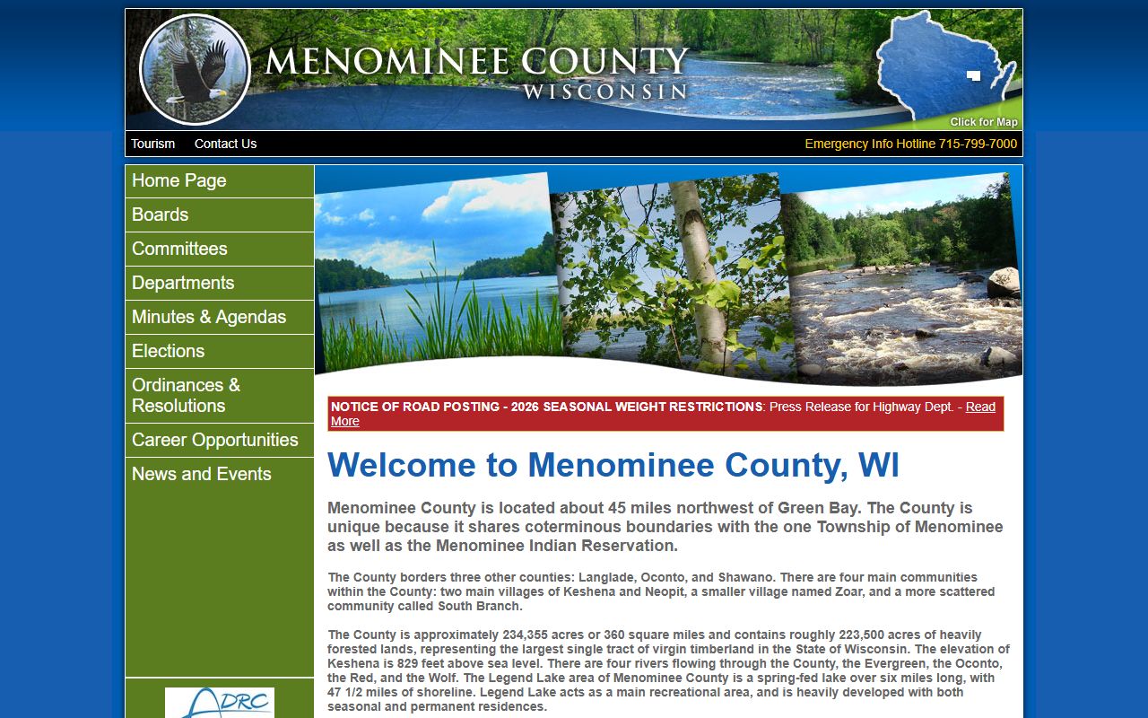 Menominee County Public Records official website