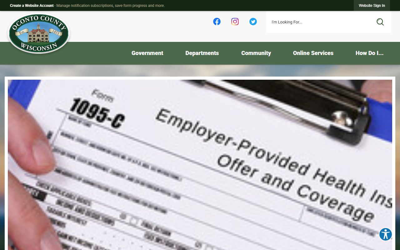 Oconto County Public Records official website