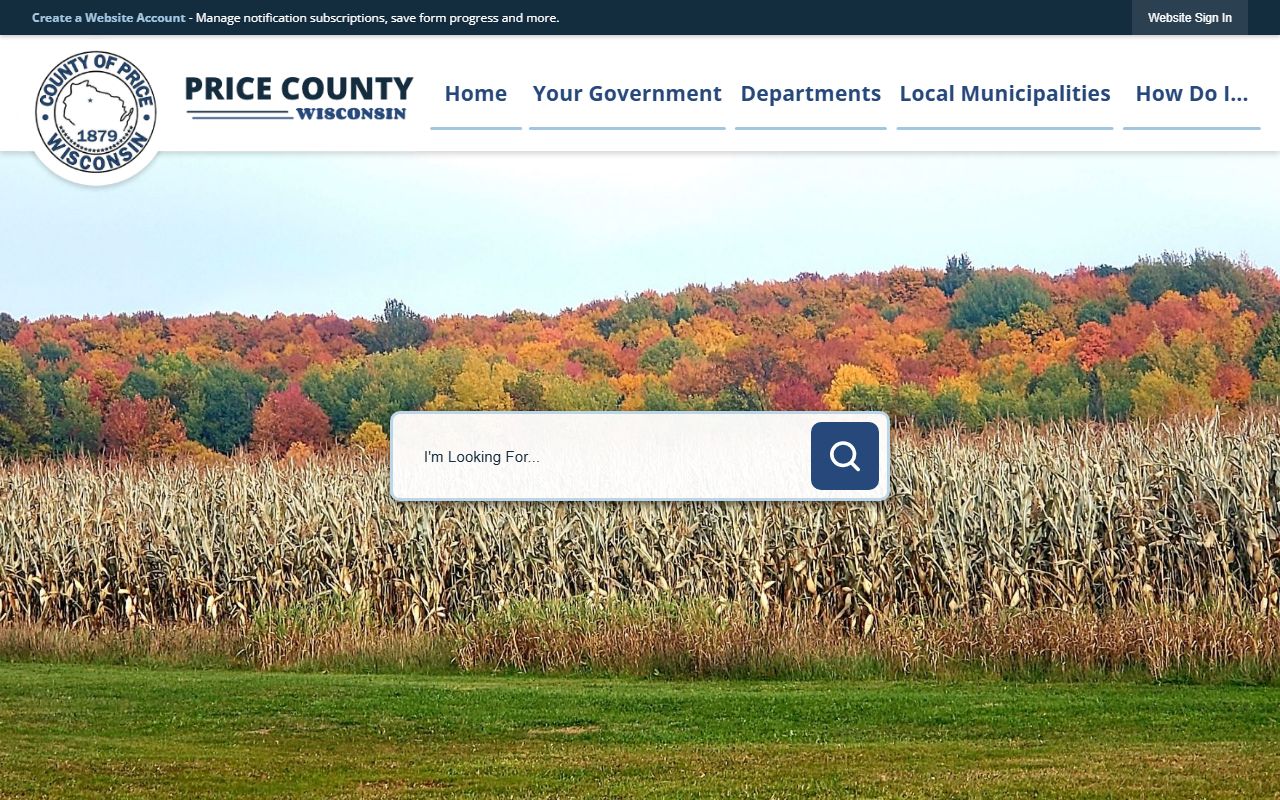 Price County Public Records official website