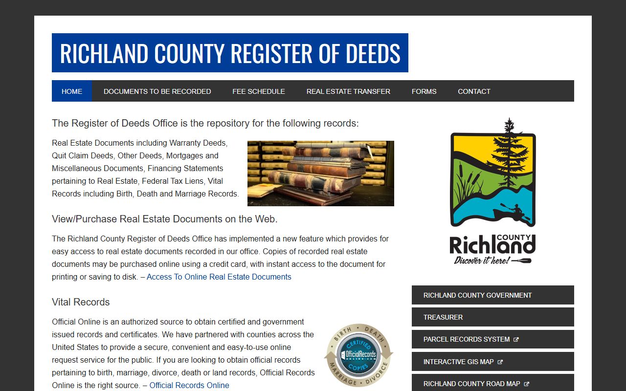 Richland County Public Records register of deeds