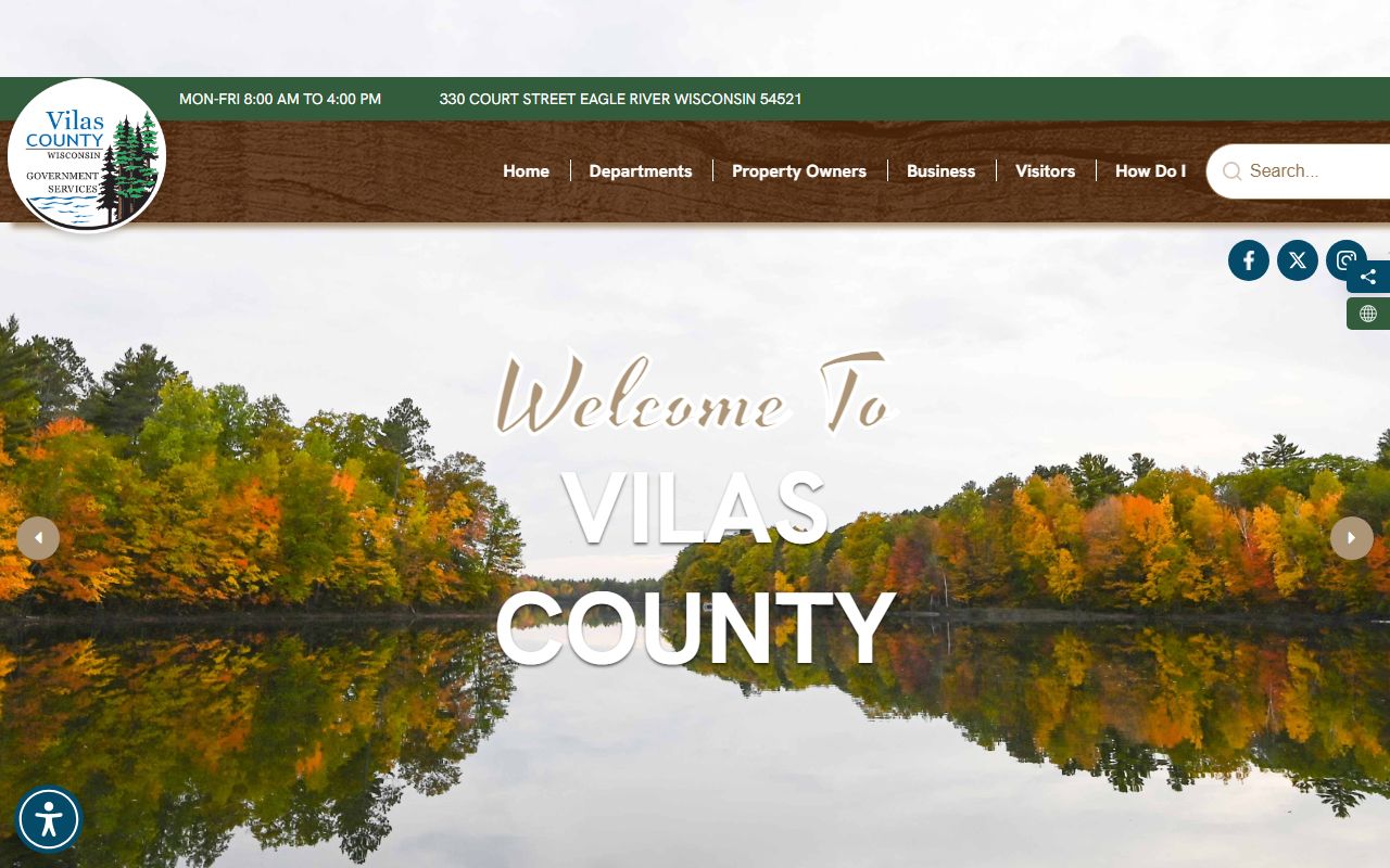 Vilas County Public Records official website