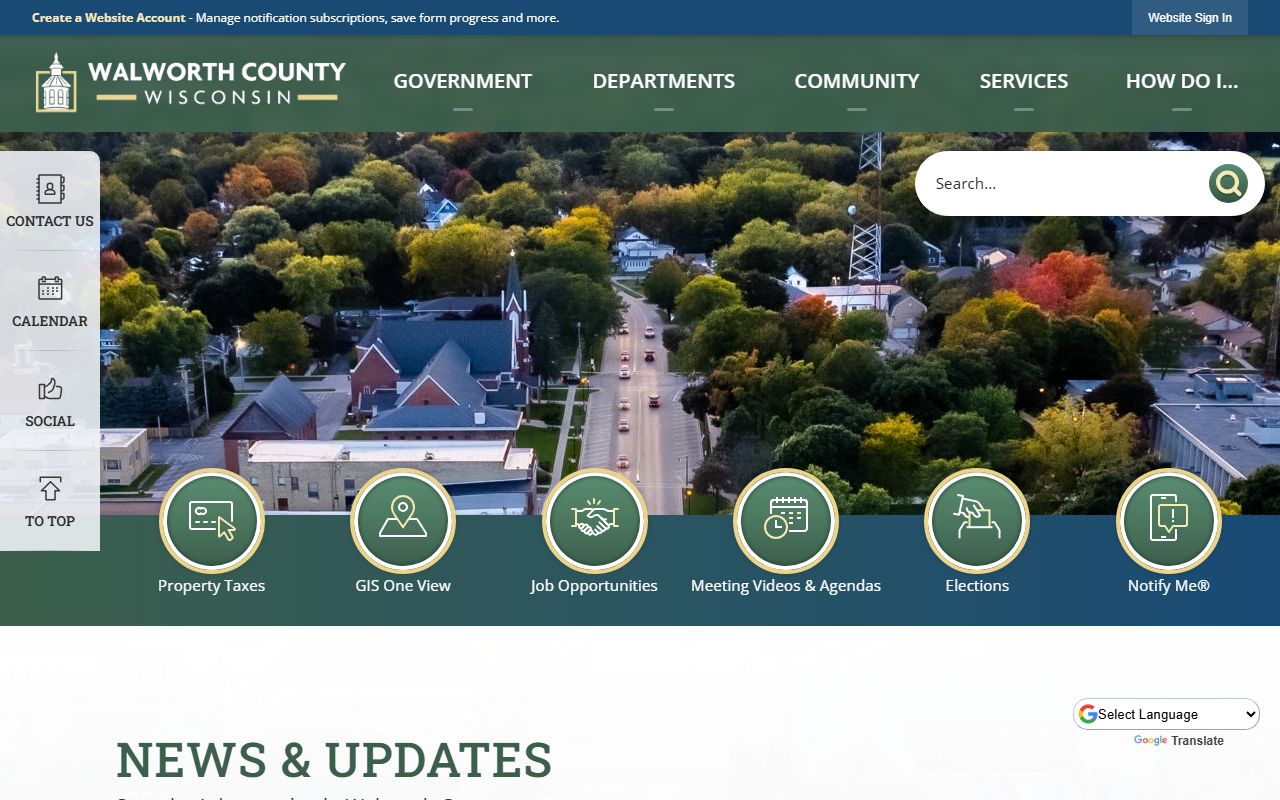 Walworth County Public Records official website